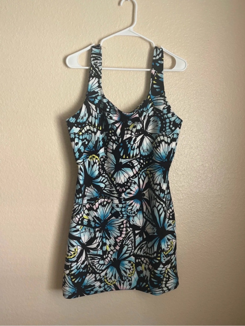 Women’s Juniors 15-17 XL No Boundaries Butterfly Square Mini Dress